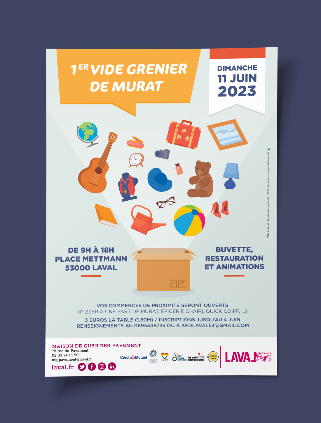 Affiche vide grenier murat