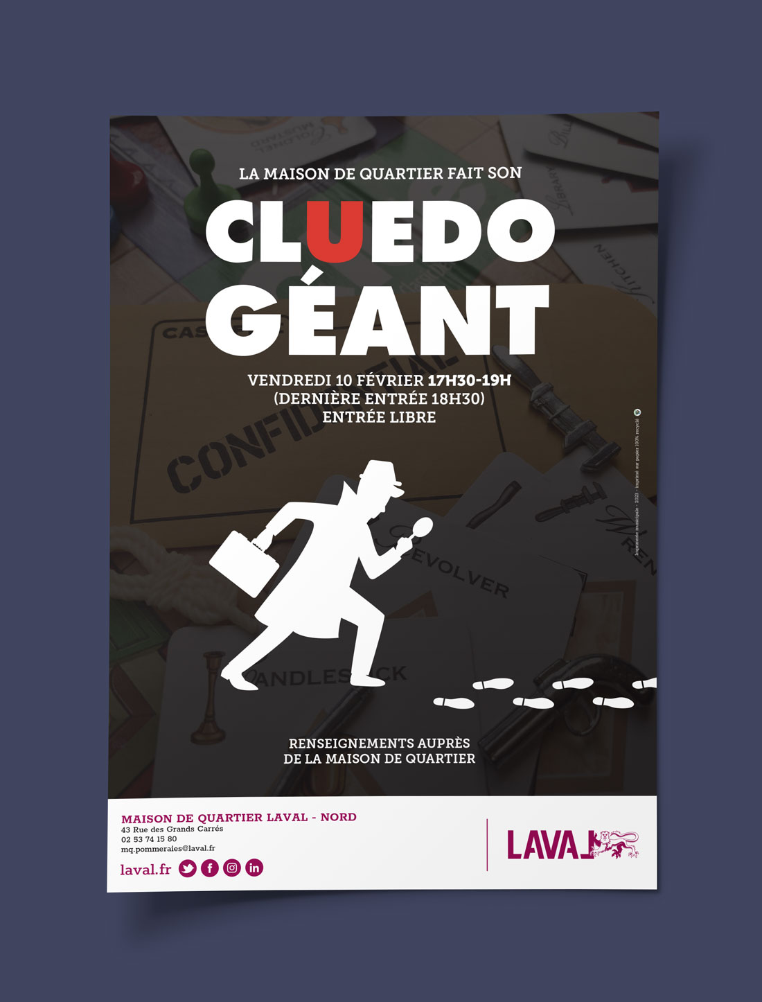 Affiche cluedo géant