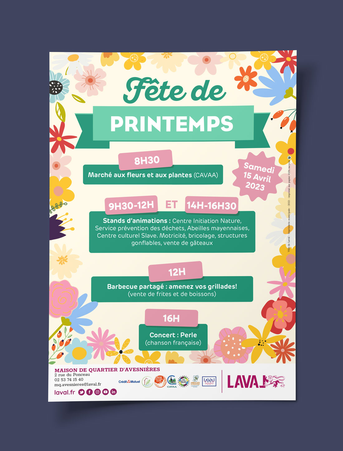 Affiche fête de printemps