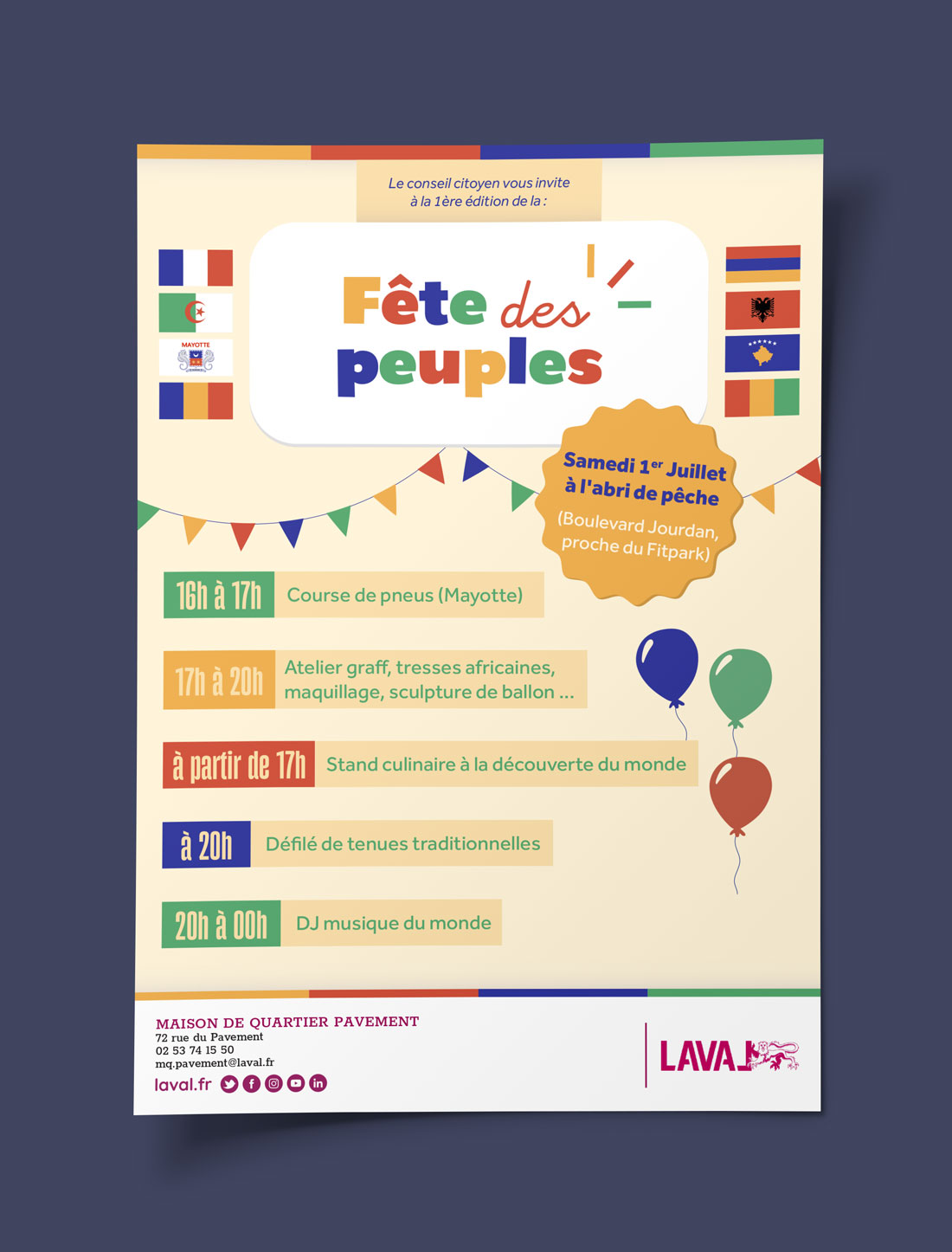 Affiche fête des peuples